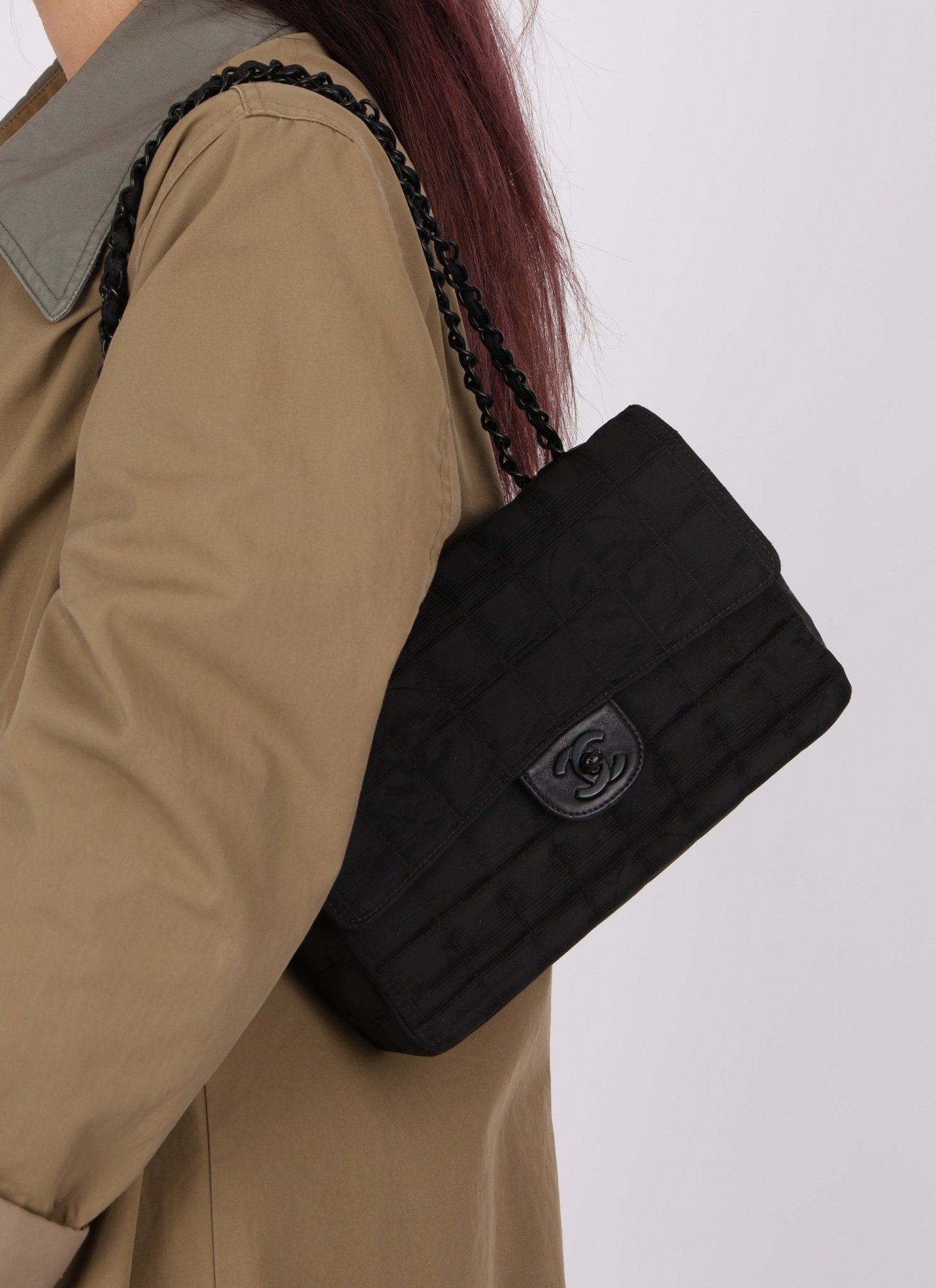 Chanel 2000 Nylon So Black Single Flap - FashioNica