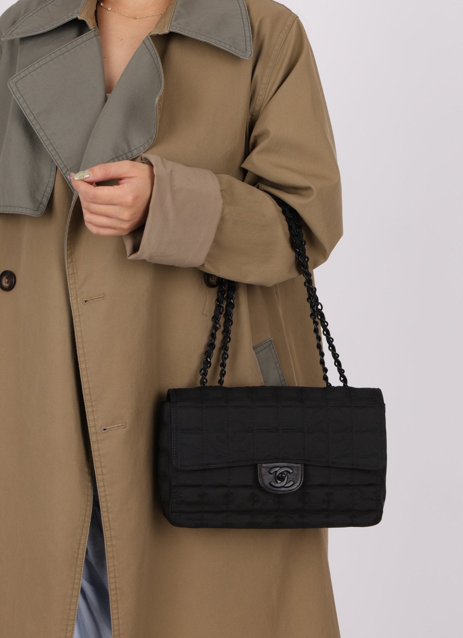 Chanel 2000 Nylon So Black Single Flap - FashioNica