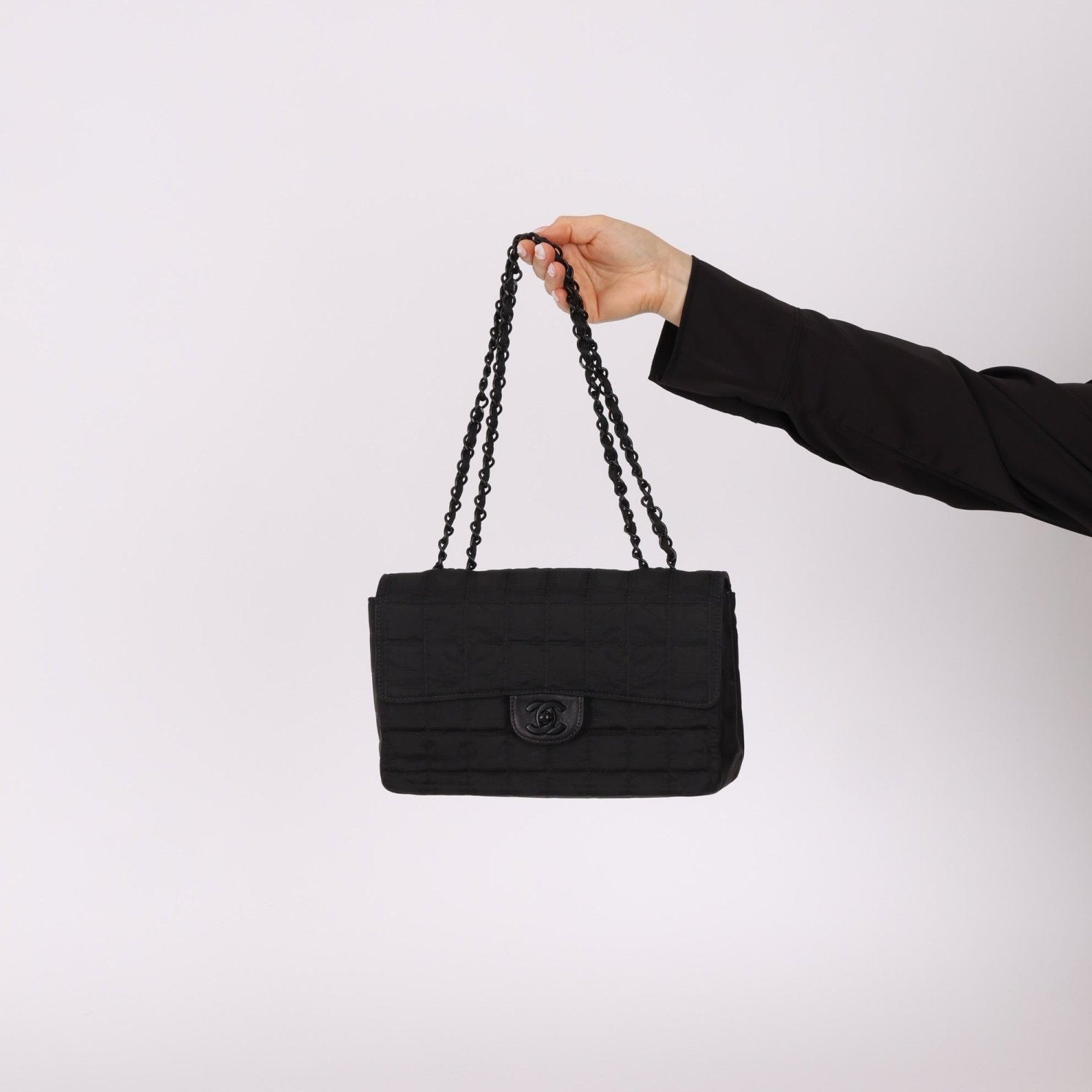Chanel 2000 Nylon So Black Single Flap - FashioNica