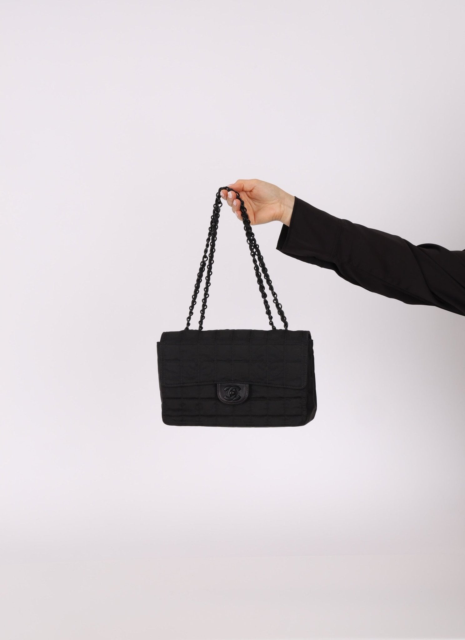 Chanel 2000 Nylon So Black Single Flap - FashioNica