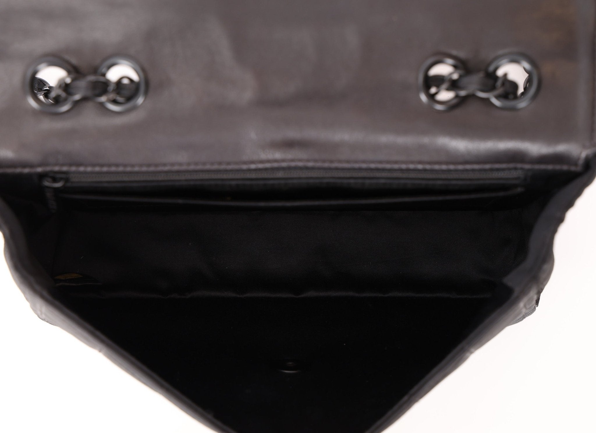 Chanel 2000 Nylon So Black Single Flap - FashioNica