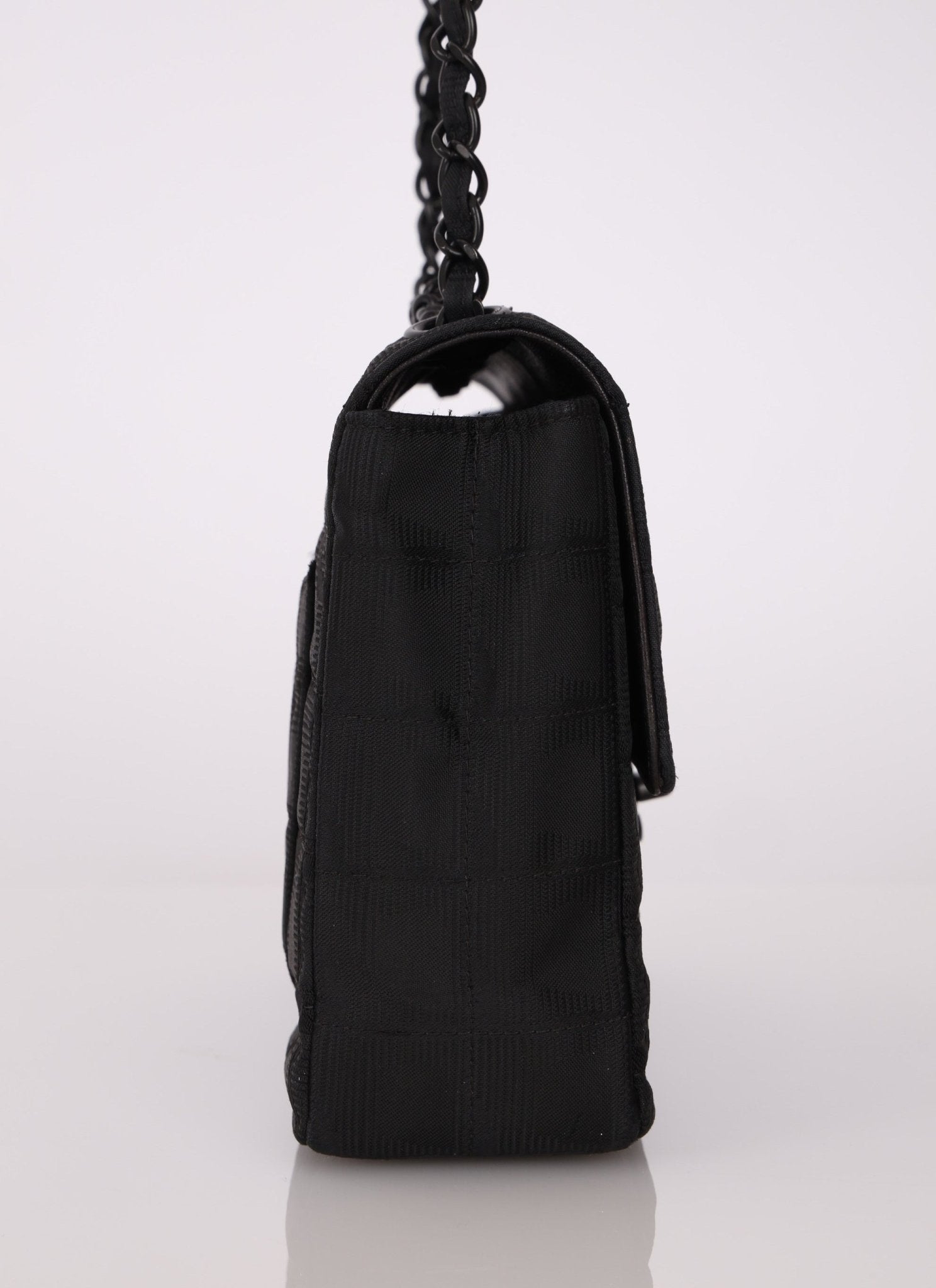 Chanel 2000 Nylon So Black Single Flap - FashioNica