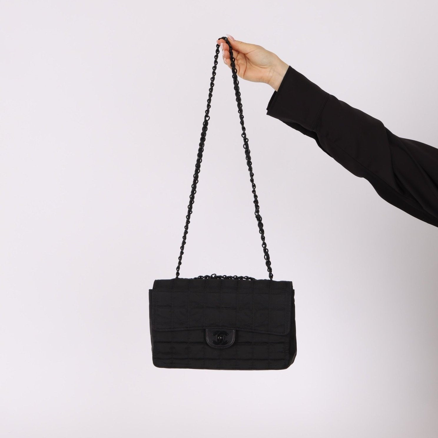 Chanel 2000 Nylon So Black Single Flap - FashioNica