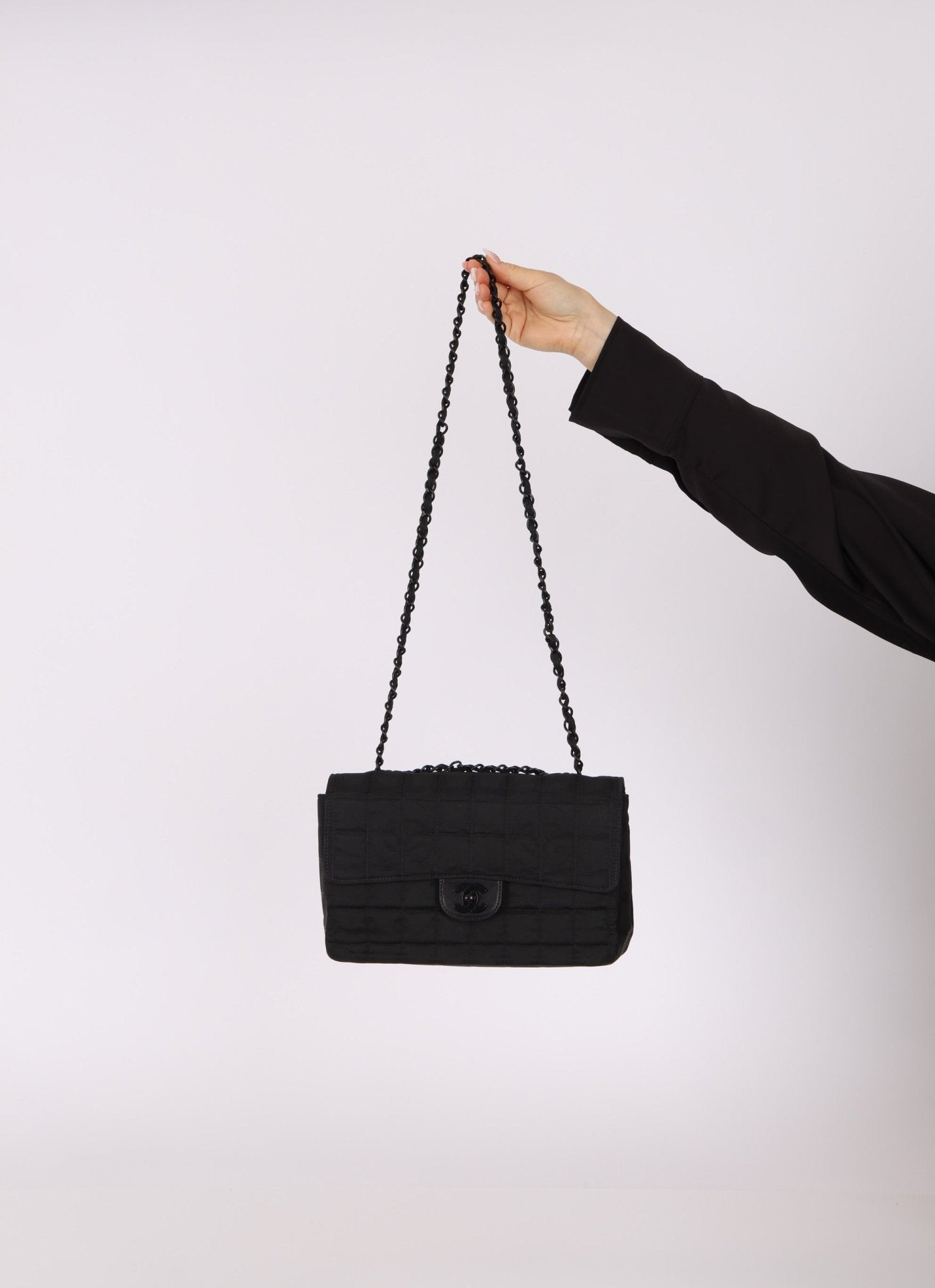 Chanel 2000 Nylon So Black Single Flap - FashioNica