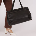 Chanel 2000 Vintage Chocolate Caviar Tote - FashioNica