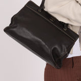 Chanel 2000 Vintage Chocolate Caviar Tote - FashioNica