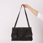 Chanel 2000 Vintage Chocolate Caviar Tote - FashioNica