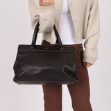 Chanel 2000 Vintage Chocolate Caviar Tote - FashioNica