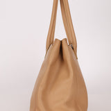 Chanel 2001 Beige Cerf Executive Medium Shopper Tote 24K GP - FashioNica