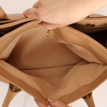Chanel 2001 Beige Cerf Executive Medium Shopper Tote 24K GP - FashioNica