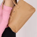 Chanel 2001 Beige Cerf Executive Medium Shopper Tote 24K GP - FashioNica