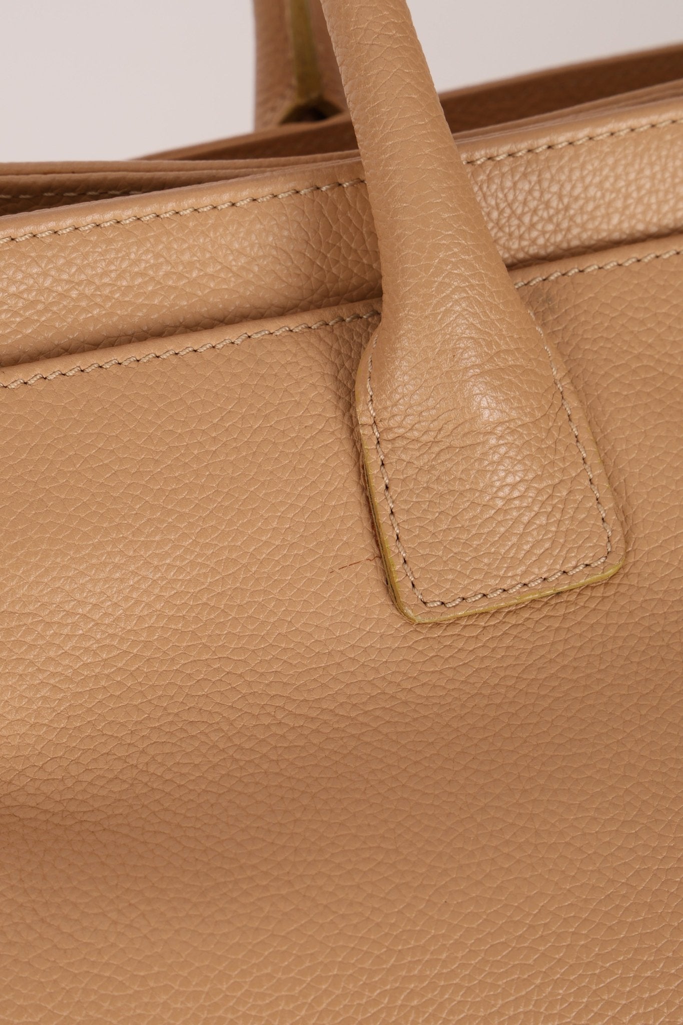 Chanel 2001 Beige Cerf Executive Medium Shopper Tote 24K GP - FashioNica