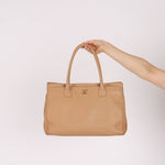 Chanel 2001 Beige Cerf Executive Medium Shopper Tote 24K GP - FashioNica