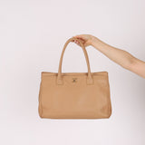 Chanel 2001 Beige Cerf Executive Medium Shopper Tote 24K GP - FashioNica