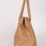 Chanel 2001 Beige Cerf Executive Medium Shopper Tote 24K GP - FashioNica
