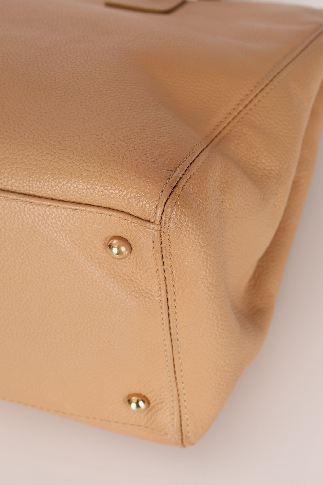 Chanel 2001 Beige Cerf Executive Medium Shopper Tote 24K GP - FashioNica