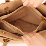 Chanel 2001 Beige Cerf Executive Medium Shopper Tote 24K GP - FashioNica