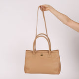 Chanel 2001 Beige Cerf Executive Medium Shopper Tote 24K GP - FashioNica