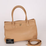 Chanel 2001 Beige Cerf Executive Medium Shopper Tote 24K GP - FashioNica
