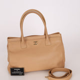Chanel 2001 Beige Cerf Executive Medium Shopper Tote 24K GP - FashioNica