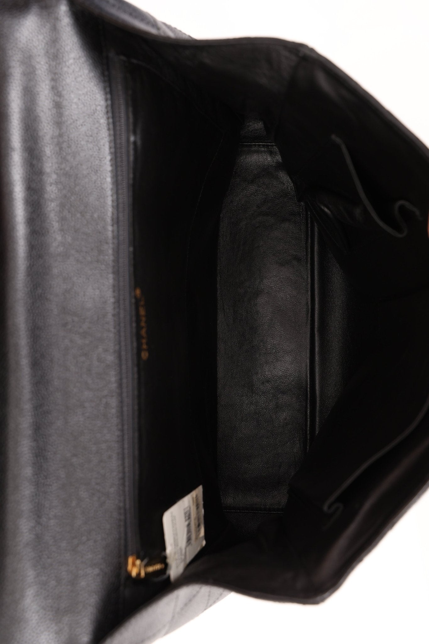 Chanel 2001 Black Large Caviar Flap Bag 24K GP - FashioNica