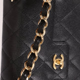 Chanel 2001 Black Large Caviar Flap Bag 24K GP - FashioNica