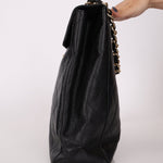 Chanel 2001 Black Large Caviar Flap Bag 24K GP - FashioNica