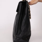 Chanel 2001 Black Large Caviar Flap Bag 24K GP - FashioNica