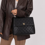Chanel 2001 Caviar Kelly Top Handle 24k GP - FashioNica