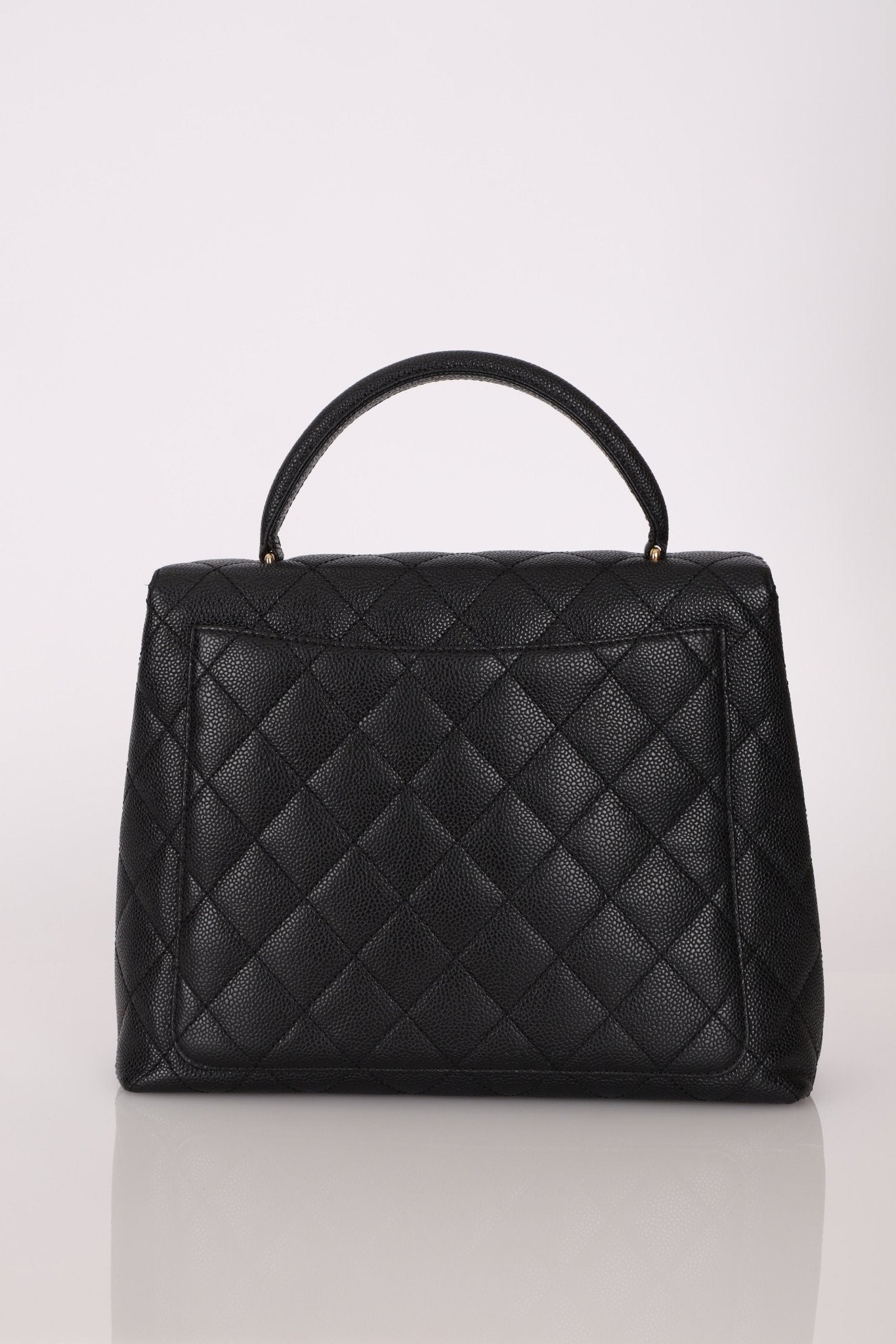 Chanel 2001 Caviar Kelly Top Handle 24k GP - FashioNica