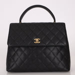 Chanel 2001 Caviar Kelly Top Handle 24k GP - FashioNica