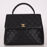 Chanel 2001 Caviar Kelly Top Handle 24k GP - FashioNica