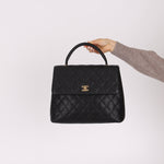 Chanel 2001 Caviar Kelly Top Handle 24k GP - FashioNica