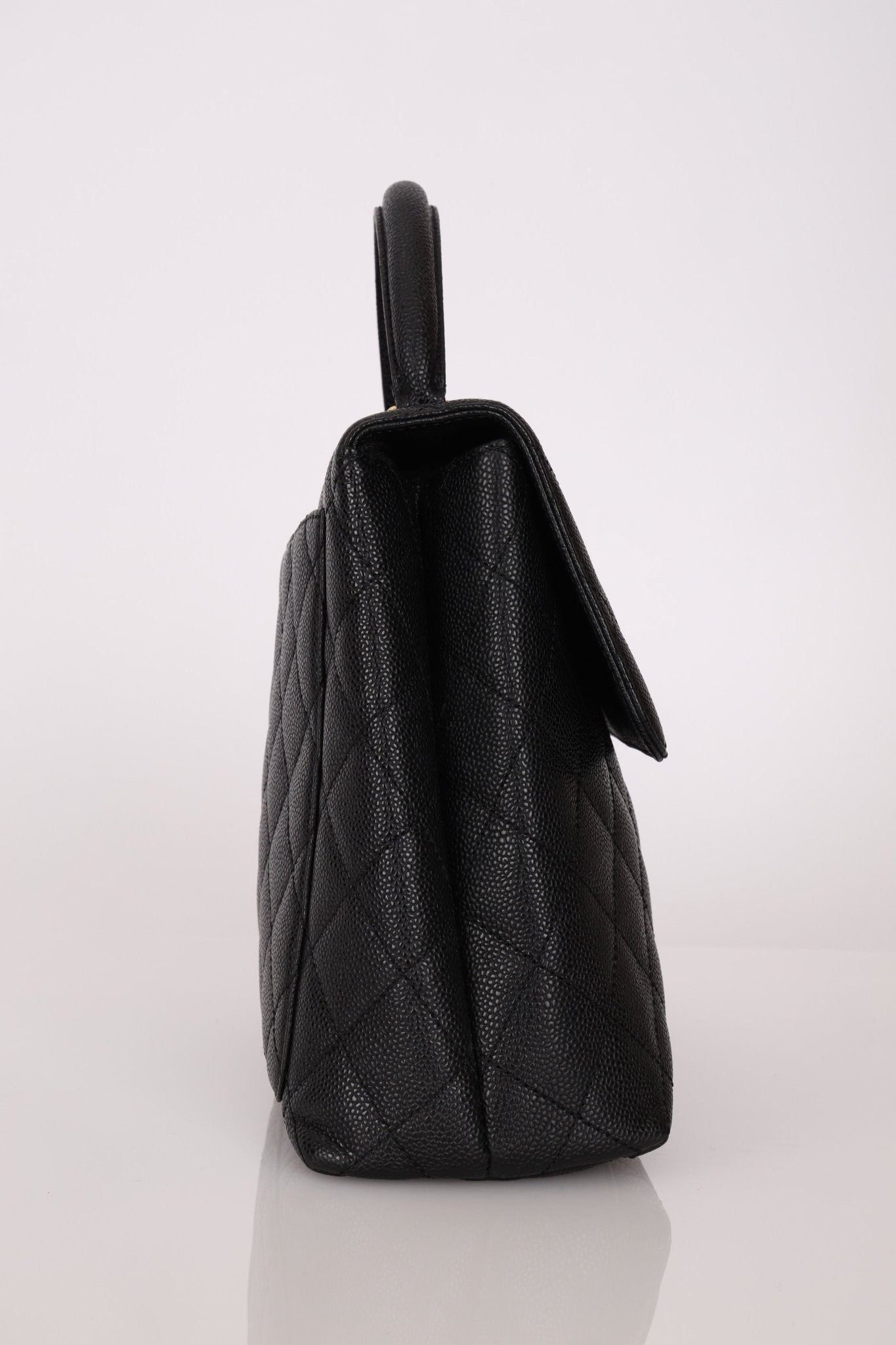 Chanel 2001 Caviar Kelly Top Handle 24k GP - FashioNica