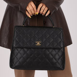 Chanel 2001 Caviar Kelly Top Handle 24k GP - FashioNica