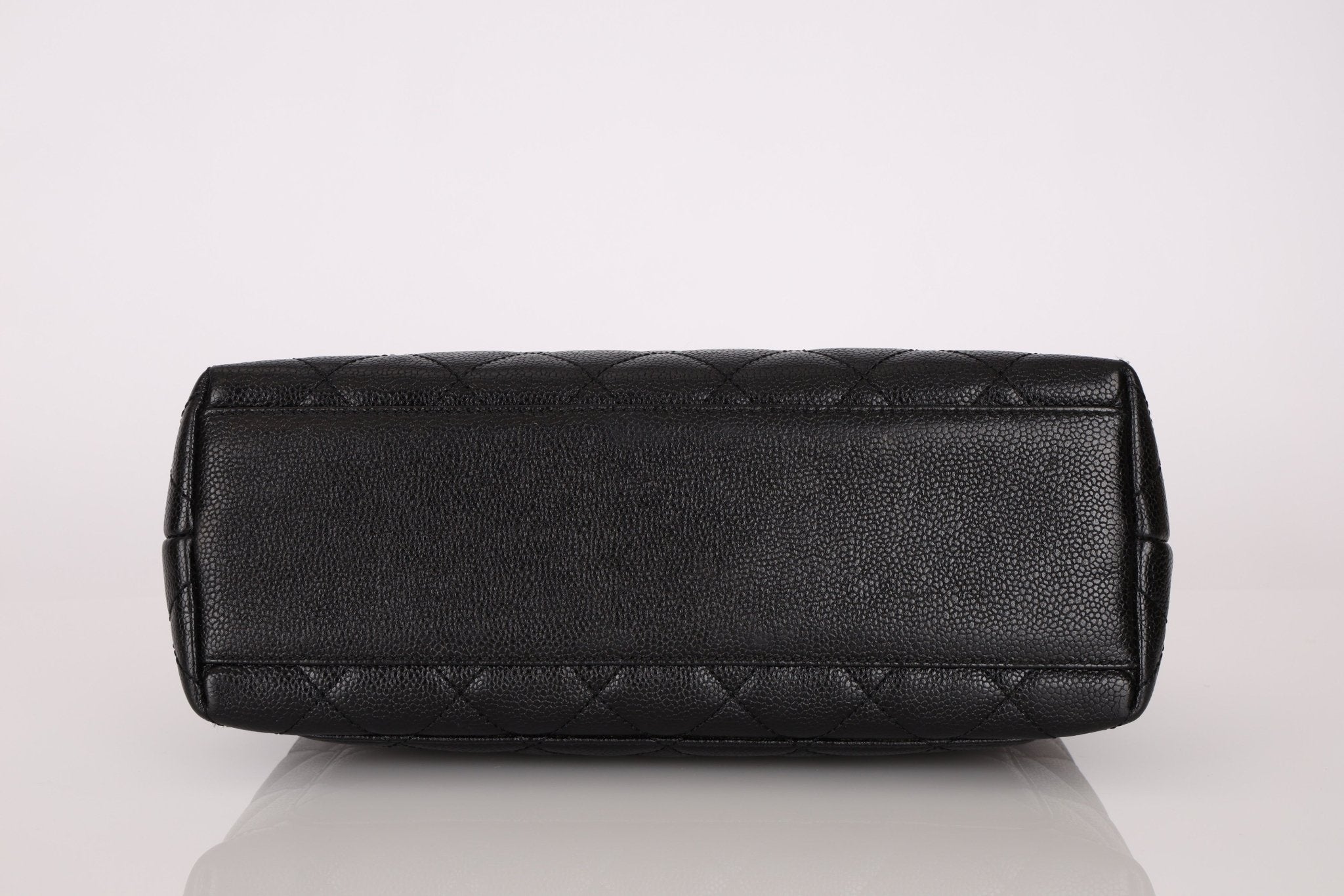 Chanel 2001 Caviar Kelly Turnlock Top Handle 24K GP - FashioNica