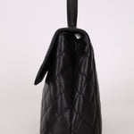 Chanel 2001 Caviar Kelly Turnlock Top Handle 24K GP - FashioNica