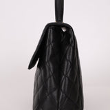 Chanel 2001 Caviar Kelly Turnlock Top Handle 24K GP - FashioNica