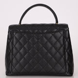 Chanel 2001 Caviar Kelly Turnlock Top Handle 24K GP - FashioNica