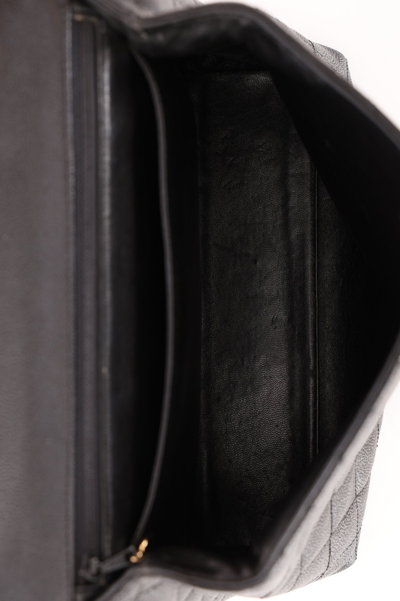 Chanel 2001 Caviar Kelly Turnlock Top Handle 24K GP - FashioNica