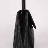 Chanel 2001 Caviar Kelly Turnlock Top Handle 24K GP - FashioNica