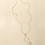 Chanel 2001 Crystal Embellished CC Logo and Heart Lariat Necklace - FashioNica