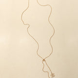 Chanel 2001 Crystal Embellished CC Logo and Heart Lariat Necklace - FashioNica