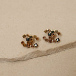 Chanel 2001 Gripoix CC Earrings Brushed Gold - FashioNica