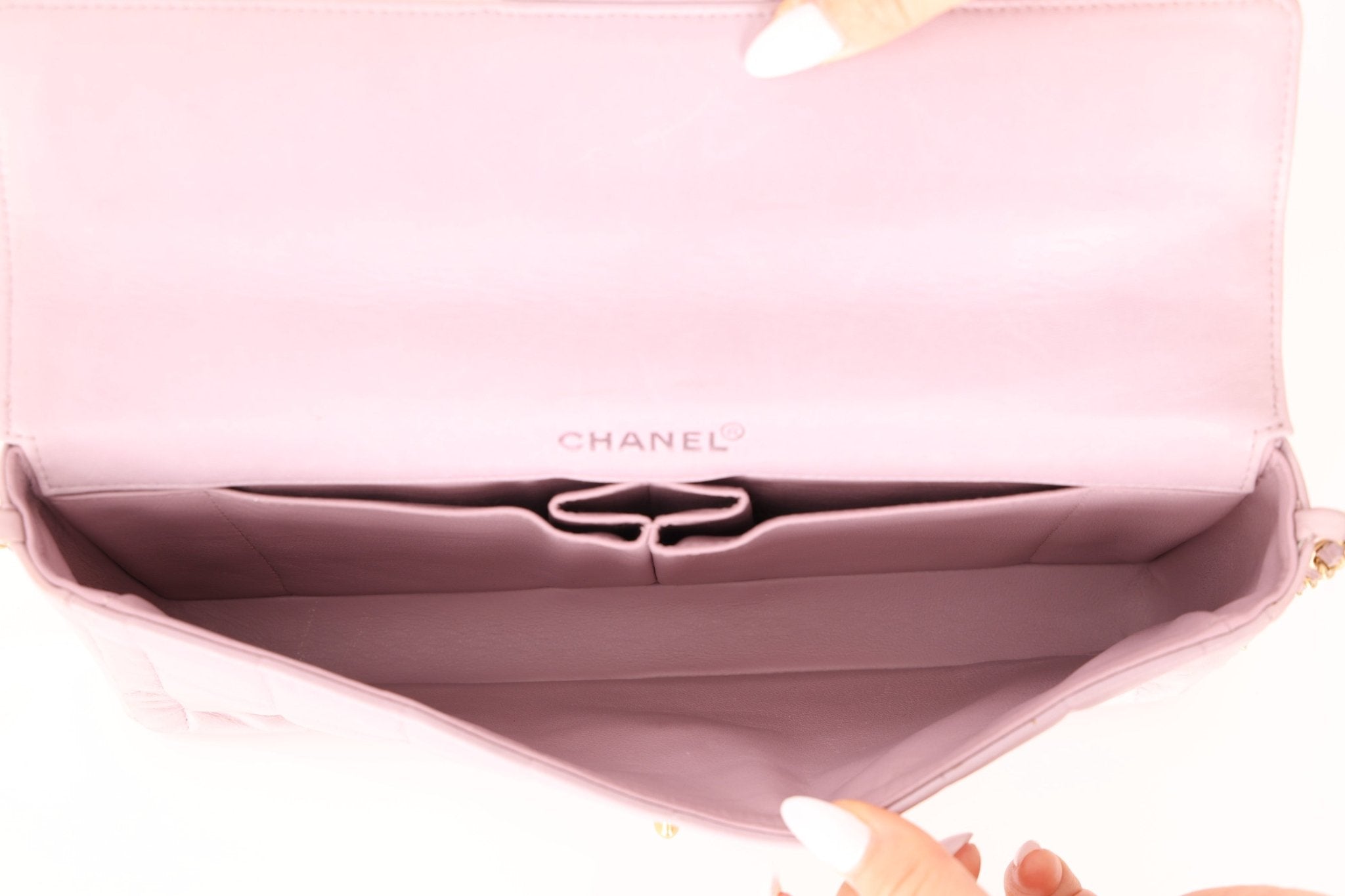 Chanel 2001 Lambskin Chocolate Bar East West Flap Bag 24k GP - FashioNica