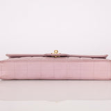 Chanel 2001 Lambskin Chocolate Bar East West Flap Bag 24k GP - FashioNica