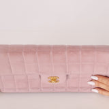 Chanel 2001 Lambskin Chocolate Bar East West Flap Bag 24k GP - FashioNica