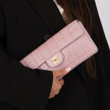 Chanel 2001 Lambskin Chocolate Bar East West Flap Bag 24k GP - FashioNica