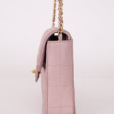 Chanel 2001 Lambskin Chocolate Bar East West Flap Bag 24k GP - FashioNica