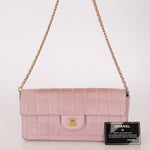 Chanel 2001 Lambskin Chocolate Bar East West Flap Bag 24k GP - FashioNica